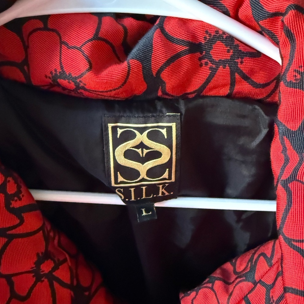 Floral Red Women's Jacket - Picture 2 of 3